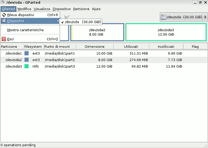 Gparted Devices View gparted