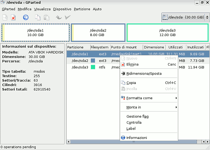 Gparted Delete delete